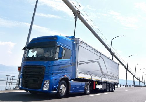 Van mockup isolated concept, Truck mock up